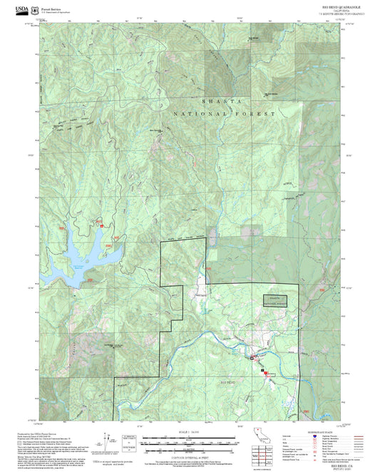 2025 Forest Service Topo Map of Big Bend California