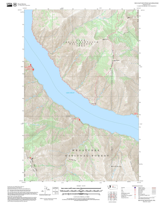 2025 Forest Service Topo Map of Big Goat Mountain Washington