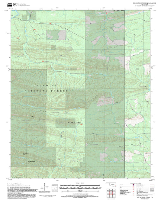 2025 Forest Service Topo Map of Big Hudson Creek Oklahoma