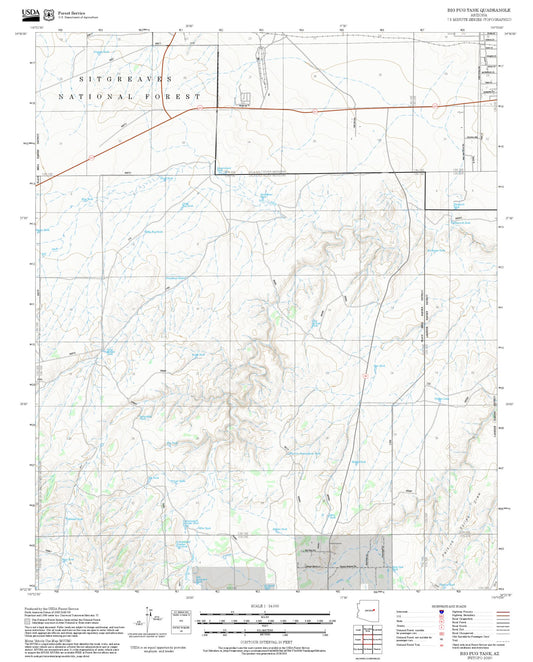 2025 Forest Service Topo Map of Big Pug Tank Arizona