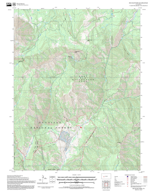 2025 Forest Service Topo Map of Big Soap Park Colorado