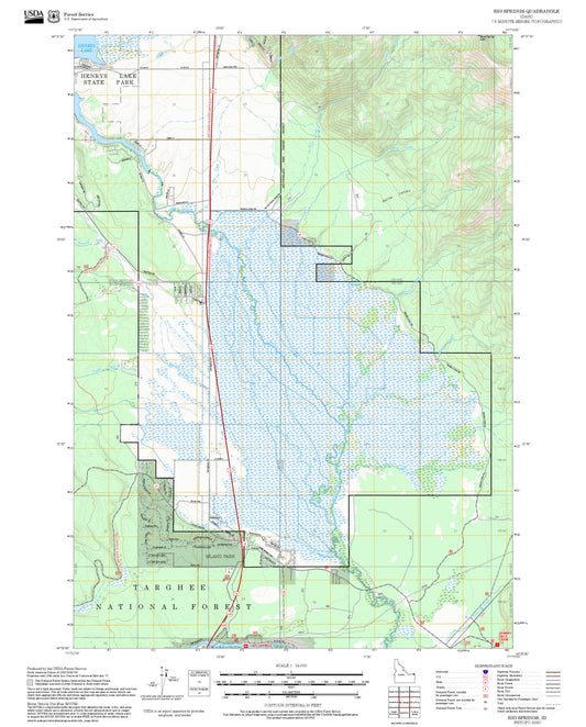 2025 Forest Service Topo Map of Big Springs Idaho