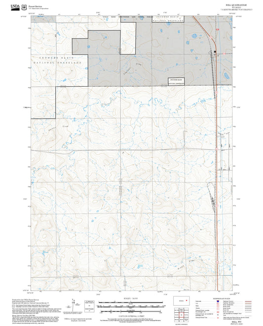 2025 Forest Service Topo Map of Bill Wyoming