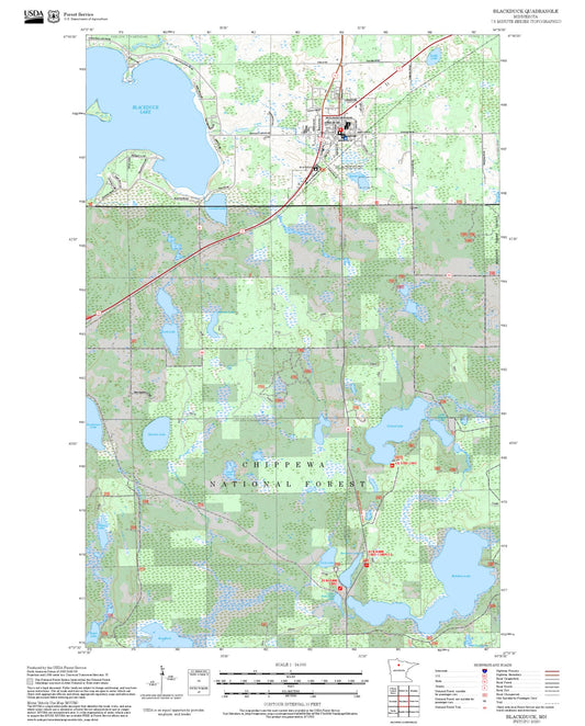 2025 Forest Service Topo Map of Blackduck Minnesota