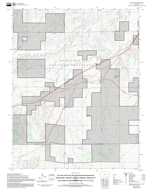 2025 Forest Service Topo Map of Bloom Colorado