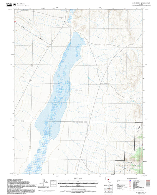 2025 Forest Service Topo Map of Box Spring Nevada