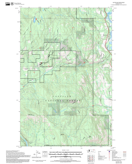 2025 Forest Service Topo Map of Boyds Washington