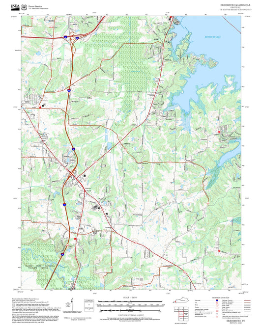 2025 Forest Service Topo Map of Briensburg Kentucky
