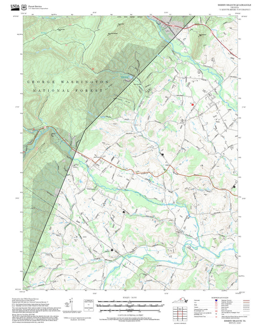2025 Forest Service Topo Map of Briery Branch Virginia