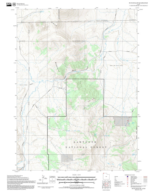 2025 Forest Service Topo Map of Buck Hollow Utah