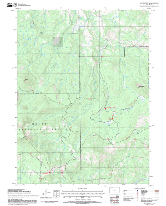 2025 Forest Service Topo Map of Buck Point Colorado
