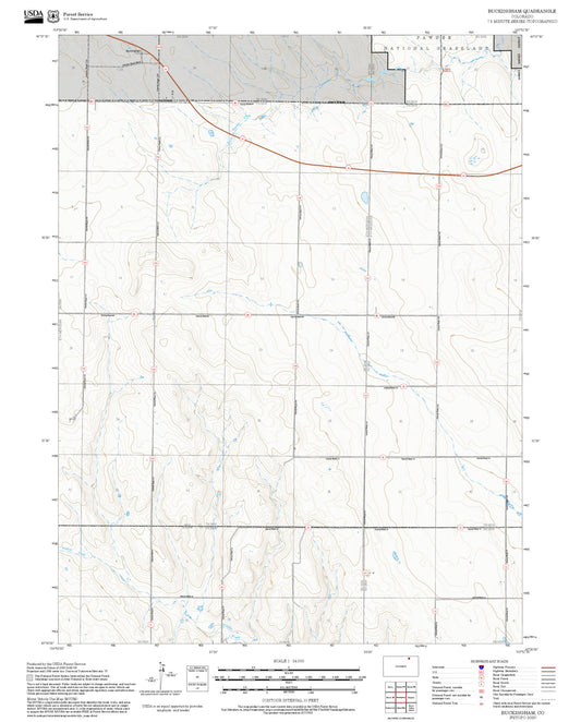 2025 Forest Service Topo Map of Buckingham Colorado