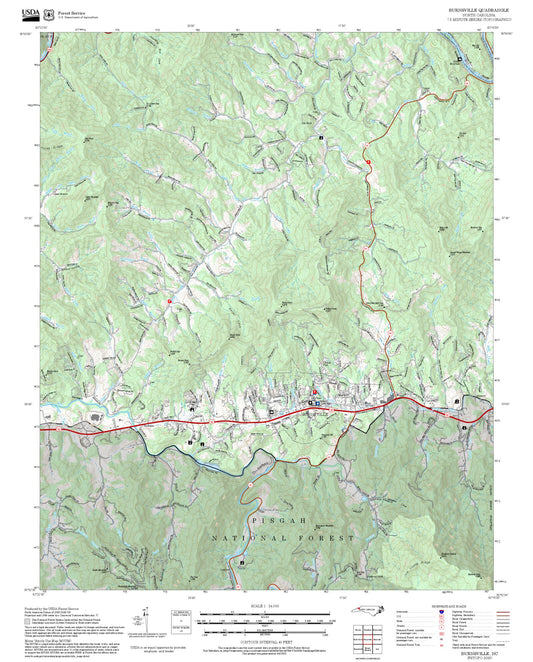 2025 Forest Service Topo Map of Burnsville North Carolina