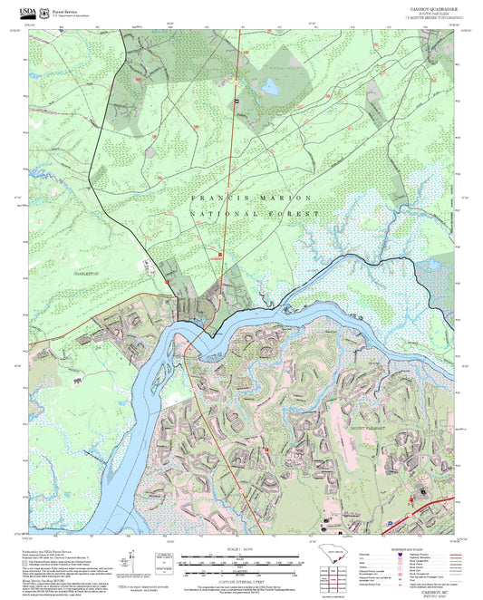 2025 Forest Service Topo Map of Cainhoy South Carolina