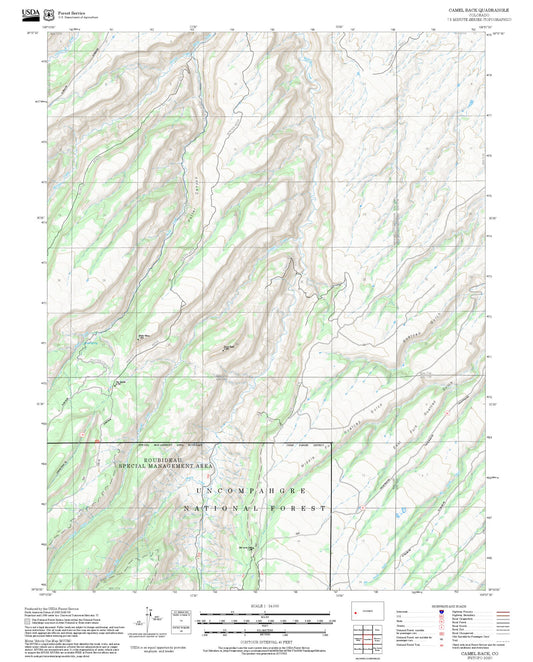 2025 Forest Service Topo Map of Camel Back Colorado