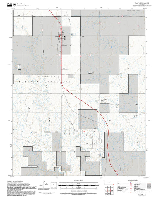 2025 Forest Service Topo Map of Campo Colorado
