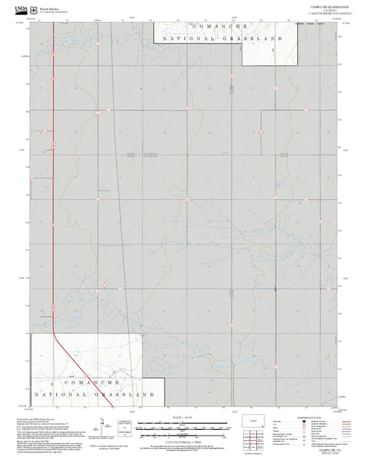 2025 Forest Service Topo Map of Campo NE Colorado