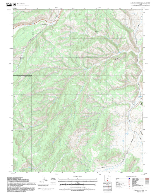 2025 Forest Service Topo Map of Canaan Creek Utah