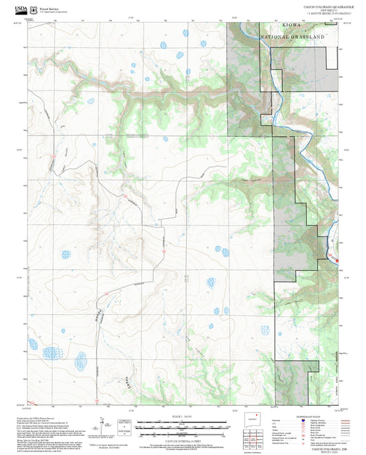 2025 Forest Service Topo Map of Canon Colorado New Mexico