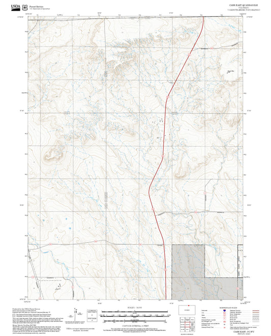 2025 Forest Service Topo Map of Carr East Colorado