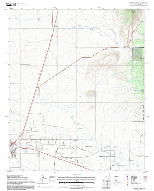 2025 Forest Service Topo Map of Carrizozo East New Mexico