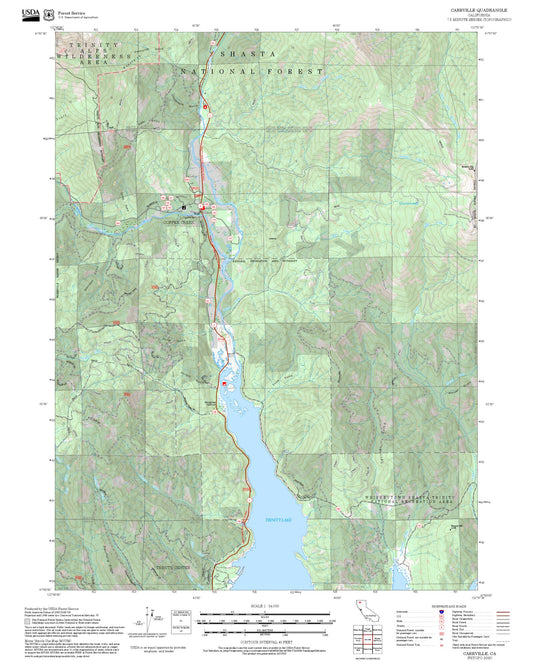 2025 Forest Service Topo Map of Carrville California