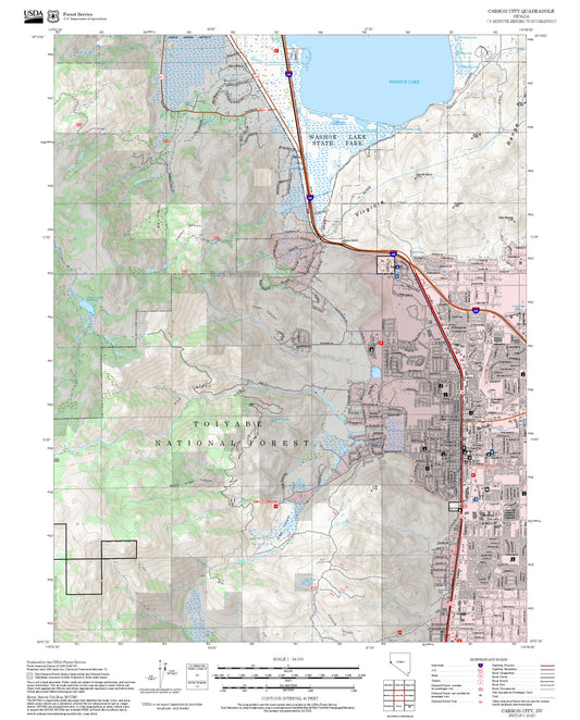 2025 Forest Service Topo Map of Carson City Nevada