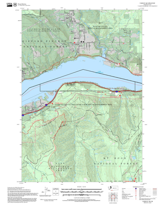 2025 Forest Service Topo Map of Carson Washington
