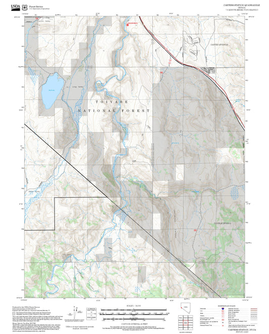 2025 Forest Service Topo Map of Carters Station Nevada