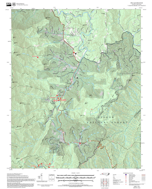 2025 Forest Service Topo Map of Celo North Carolina