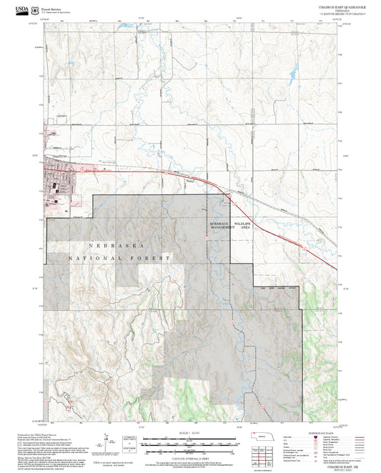 2025 Forest Service Topo Map of Chadron East Nebraska