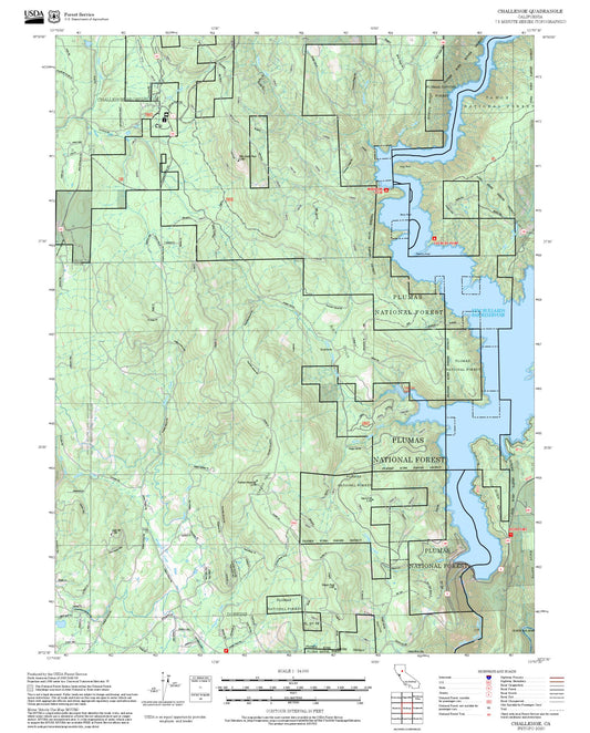 2025 Forest Service Topo Map of Challenge California