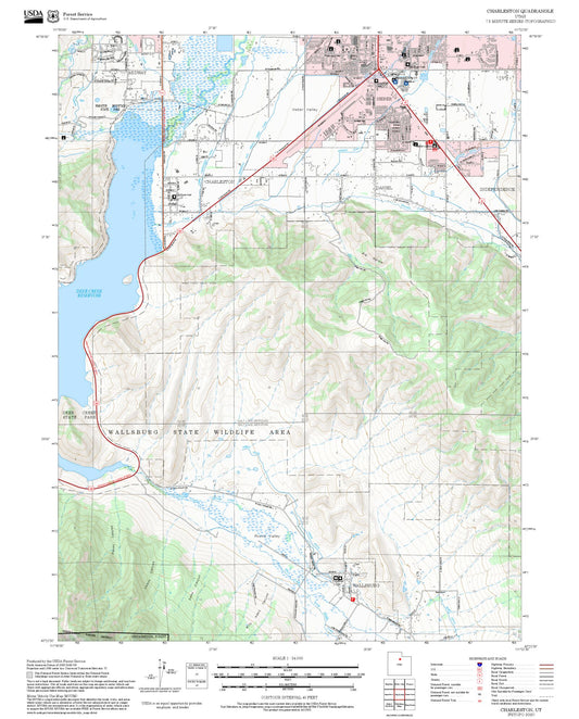 2025 Forest Service Topo Map of Charleston Utah