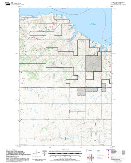 2025 Forest Service Topo Map of Charlson North Dakota