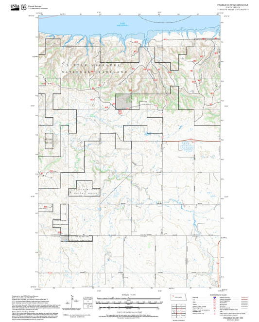 2025 Forest Service Topo Map of Charlson SW North Dakota