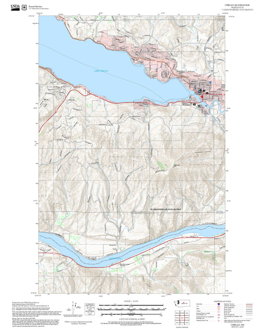 2025 Forest Service Topo Map of Chelan Washington