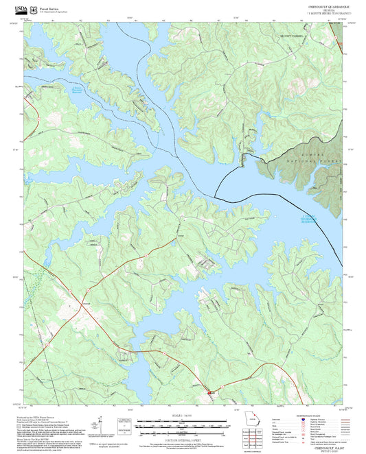2025 Forest Service Topo Map of Chennault Georgia