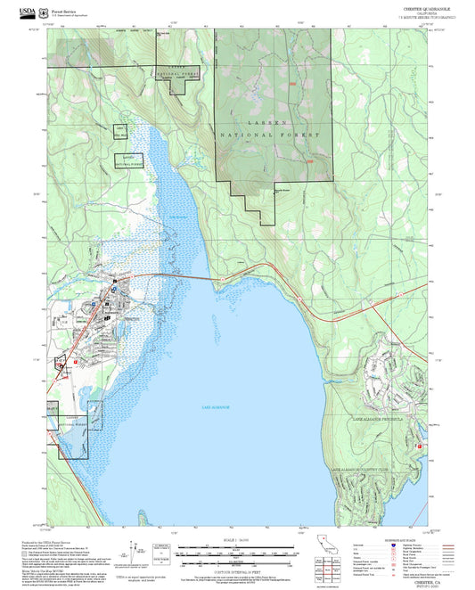 2025 Forest Service Topo Map of Chester California