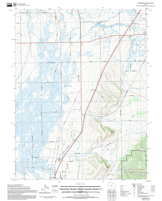 2025 Forest Service Topo Map of Chester Utah