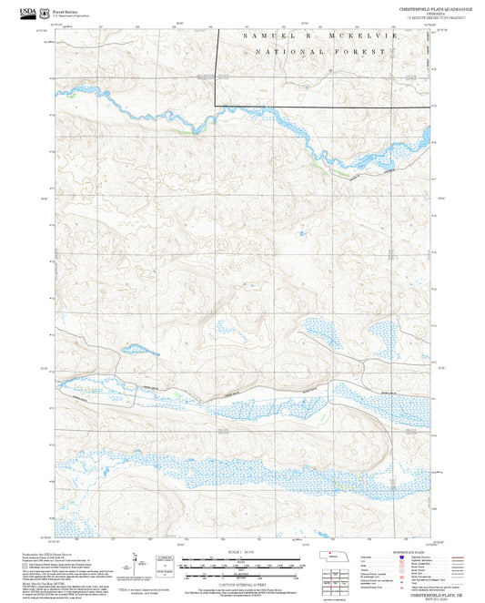 2025 Forest Service Topo Map of Chesterfield Flats Nebraska
