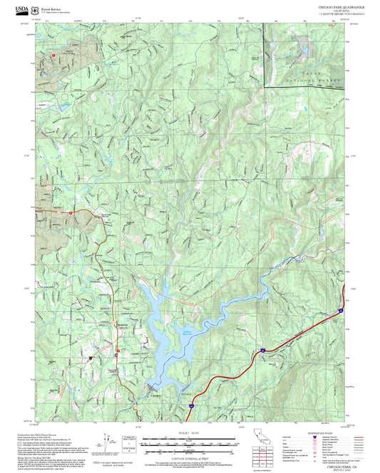 2025 Forest Service Topo Map of Chicago Park California