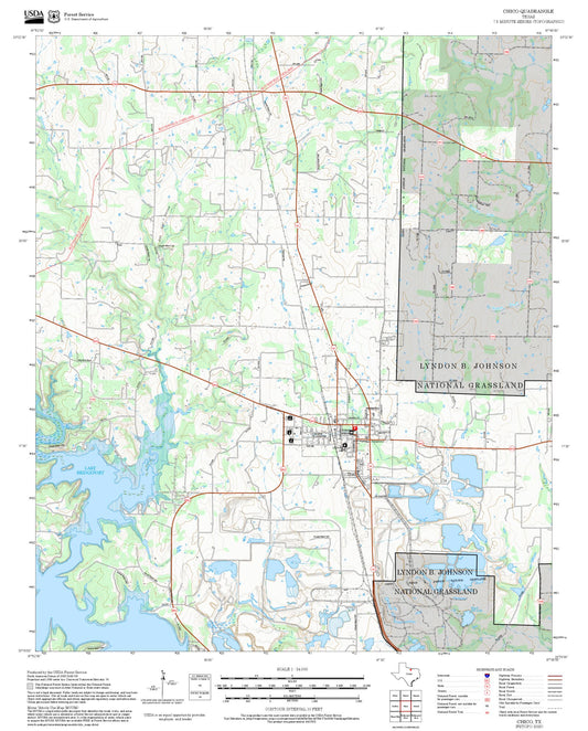 2025 Forest Service Topo Map of Chico Texas