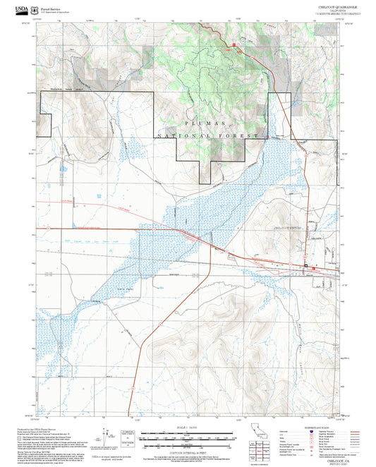 2025 Forest Service Topo Map of Chilcoot California