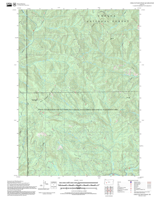 2025 Forest Service Topo Map of Chilcoot Mountain Oregon