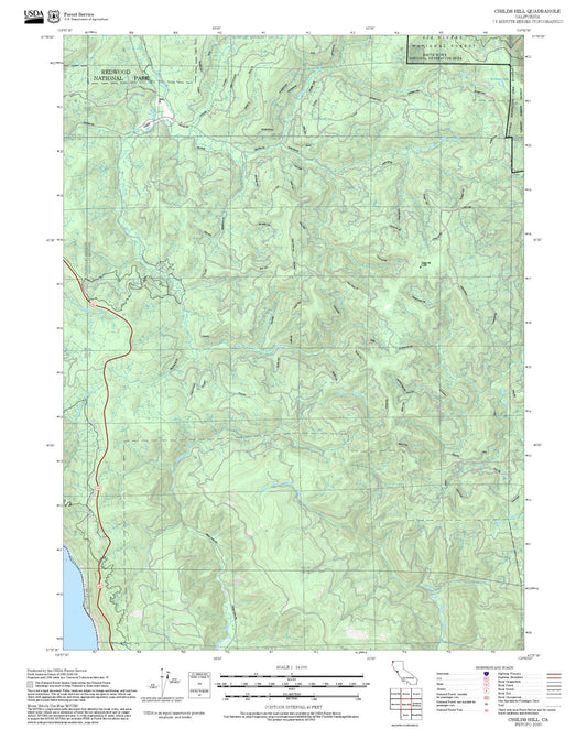 2025 Forest Service Topo Map of Childs Hill California