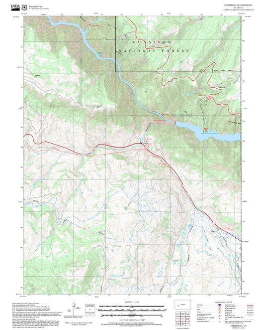 2025 Forest Service Topo Map of Cimarron Colorado
