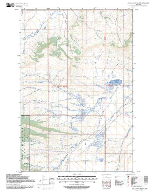 2025 Forest Service Topo Map of Cinnamon Spring Montana