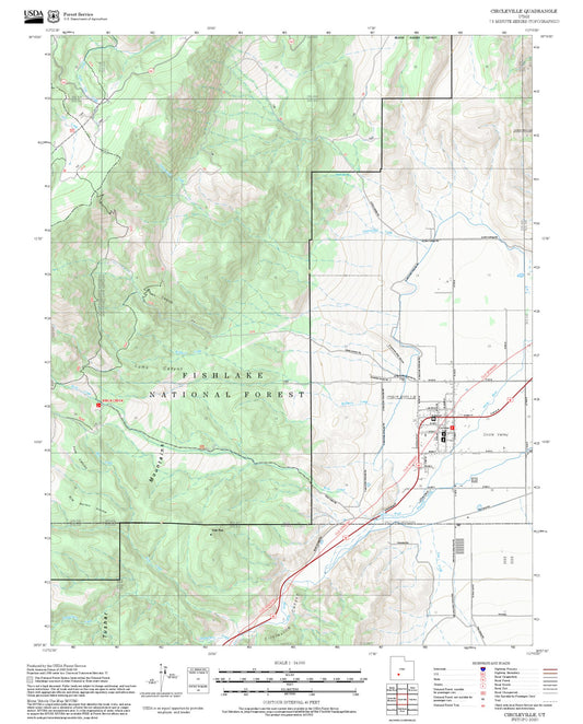 2025 Forest Service Topo Map of Circleville Utah