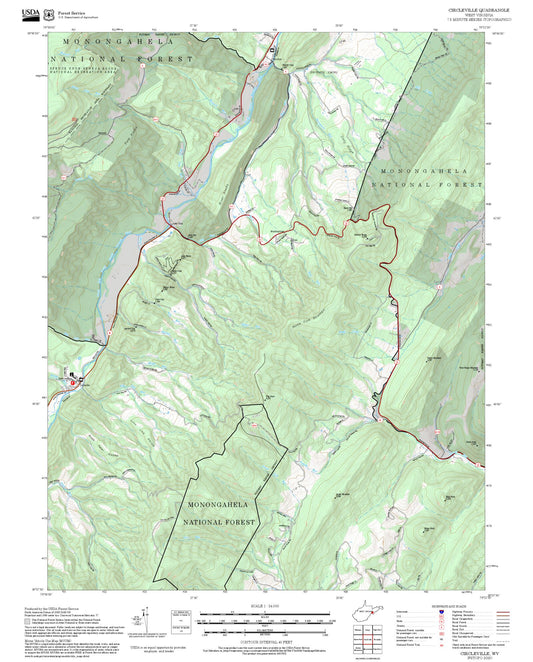 2025 Forest Service Topo Map of Circleville West Virginia