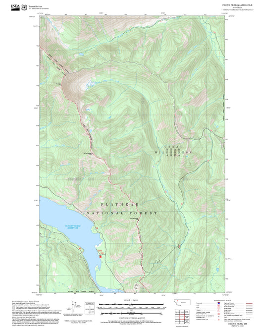 2025 Forest Service Topo Map of Circus Peak Montana